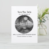 ホリデー クラフト マウンテン ブラック ホワイト セーブ ザ デート 招待状 (スタンド正面)