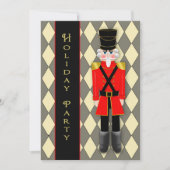 ホリデー、クリスマスパーティー招待状、くるみ割り人形 招待状 (正面)