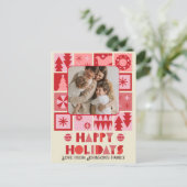 ホリデー クリスマス オーダーメイド 写真 ポストカード (スタンド正面)