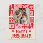 ホリデー クリスマス オーダーメイド 写真 ポストカード (正面)