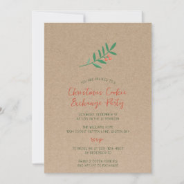 ホリデー クリスマス クッキー交換 クラフトパーティー 招待状