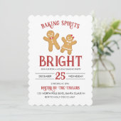 ホリデー クリスマス クッキー作りパーティー招待状 (スタンド正面)