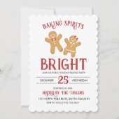 ホリデー・クリスマス・クッキー・ベーキング・パーティー招待状 シーズンカード (正面)