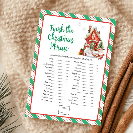 ホリデー クリスマス クリスマスのフレーズゲームを終了する