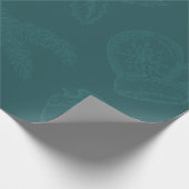 ホリデー クリスマス グリーン ラッピングペーパー (角)