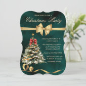 ホリデー クリスマス ツリー リボン, 緑のクリスマスパーティー 招待状 (スタンド正面)