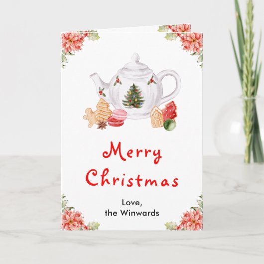 ホリデー クリスマス ティー 赤 楽しいクリスマス (正面)