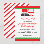 ホリデー クリスマス パーティー メリー フーツ サンタ＆ミセス 招待状 (正面/裏面)