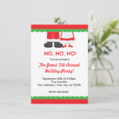 ホリデー クリスマス パーティー メリー フーツ サンタ＆ミセス 招待状 (スタンド正面)