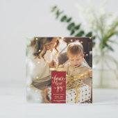 ホリデー クリスマス フォト カード (スタンド正面)