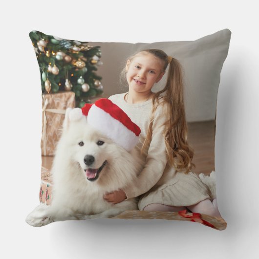 ホリデー クリスマス フォト 季節限定 クッション (正面)