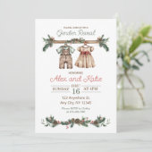 ホリデー クリスマス 性別発表 招待状 (スタンド正面)