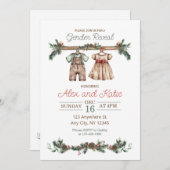 ホリデー クリスマス 性別発表 招待状 (正面/裏面)