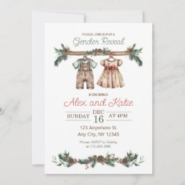 ホリデー クリスマス 性別発表 招待状