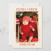 ホリデー クリスマス 誕生のお知らせカード (正面)