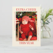 ホリデー クリスマス 誕生のお知らせカード (スタンド正面)