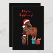 ホリデー クリスマス 馬と犬 (正面/裏面)