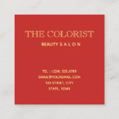 ホリデー クーポン 割引カード スクエア名刺 (裏面)