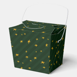 ホリデー グリーン イエロー 星 ストライプ クリスマス フェイバーボックス