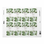 ホリデー グリーン & 松ぼっくり カントリー ワイン ラベル (フルシート)