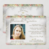 ホリデー ゴールデン クリスマス 追悼式 招待状 (正面/裏面)