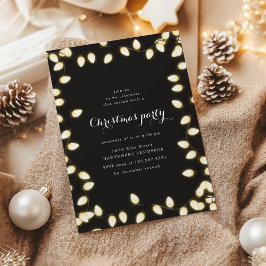 ホリデー ゴールデン ライト クリスマス パーティー 招待状