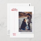 ホリデー・サプライズ・メリー婚約の発表 ポストカード (正面/裏面)