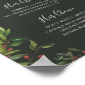 ホリデー シック ボタニカル ダーク グリーン シグネチャー ドリンク ポスター (角)