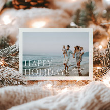 ホリデー シンプル フォト ホリデー カード