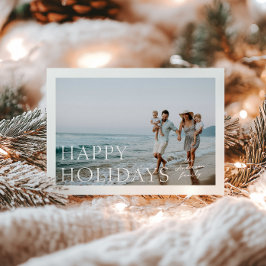ホリデー シンプル フォト ホリデー カード