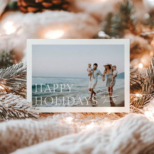 ホリデー シンプル フォト ホリデー カード
