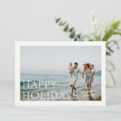 ホリデー シンプル フォト ホリデー カード (スタンド正面)