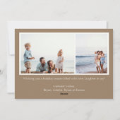 ホリデー シンプル フォト ホリデー カード (裏面)