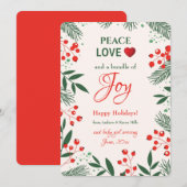 ホリデー・ジョイ妊娠発表ホリデーカード シーズンカード (正面/裏面)