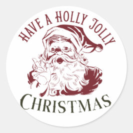 ホリデー ジョリー ビンテージ クリスマス ラウンドシール