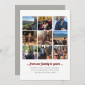 ホリデー スクエア フォト コラージュ シーズンカード (正面/裏面)