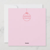 ホリデー スクリブル ドゥードル レッドとピンク カード (裏面)