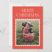 ホリデー スタンプ フォト カード - ホリー (正面)