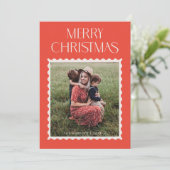 ホリデー スタンプ フォト カード - ホリー (スタンド正面)