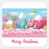 ホリデー スティッカー スクエアシール (正面)