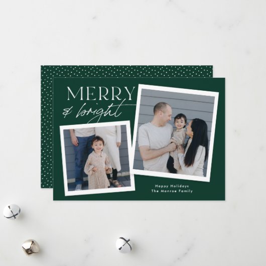 ホリデー スナップショット フォト カード - 森林 (正面/裏面インサイチュ)