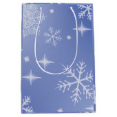 ホリデー スノーフレーク デコレーション ミディアム ギフトバッグ (正面)