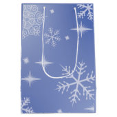 ホリデー スノーフレーク デコレーション ミディアム ギフトバッグ (裏面)