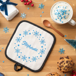ホリデー スノーフレーク リース お菓子作りに最適なアイテム 鍋敷き