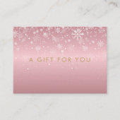 ホリデー スノーフレーク ローズゴールド ギフト券 割引カード (正面)