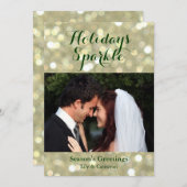 ホリデー スパークル フォト カード（ゴールド） シーズンカード (正面/裏面)