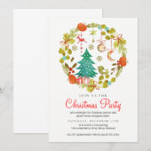 ホリデー・セレブレーション クリスマス・パーティーの招待状 招待状 (正面/裏面)