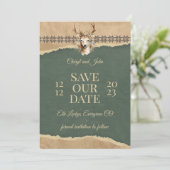 ホリデー・セーブ・ザ・デート ロッジでのウェディング 招待状 (スタンド正面)