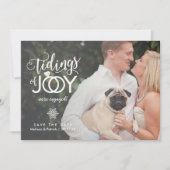 ホリデー・セーブ・ザ・デート 婚約 クリスマスカード (正面)