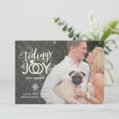 ホリデー・セーブ・ザ・デート 婚約 クリスマスカード (スタンド正面)